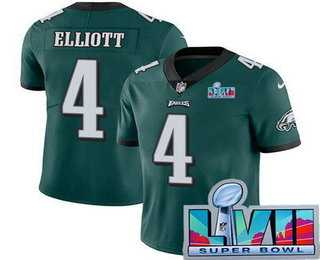 Men & Women & Youth Philadelphia Eagles #4 Jake Elliott Limited Green Super Bowl LVII Vapor Jersey,We sell and wholesale Men & Women & Youth Philadelphia Eagles #4 Jake Elliott Limited Green Super Bowl LVII Vapor Jersey on line form chian!